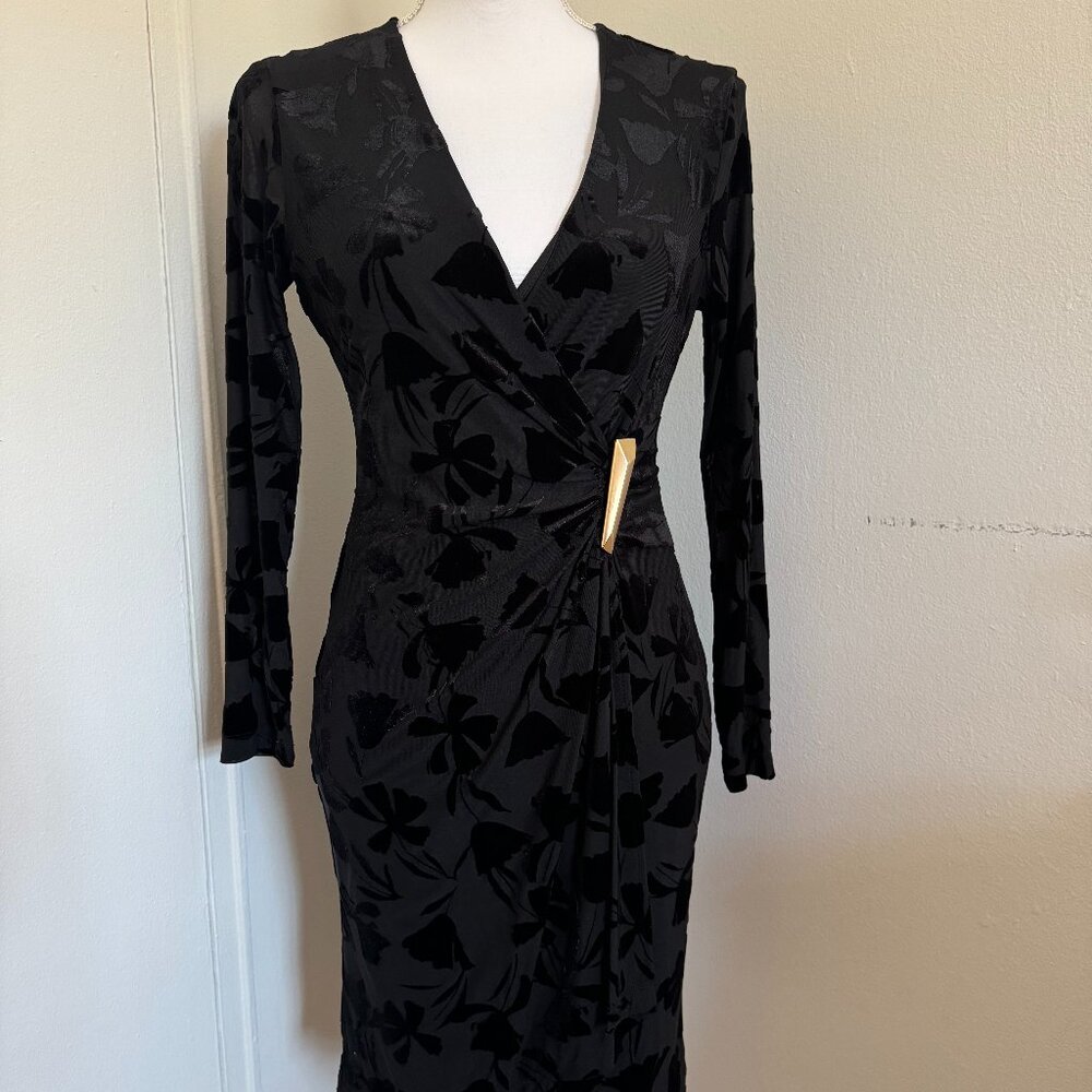 Beautiful Calvin Klein Black Dress Long Sleeves